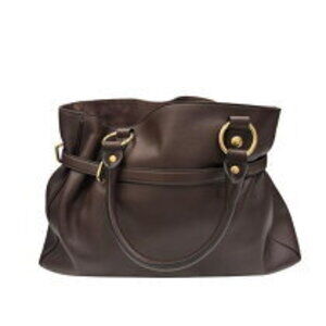 Celine Brown Leather Anita Tote Bag